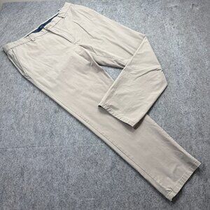 Vineyard Vines On The Go Pants Men 38 x 30 Beige Water Resistant Nylon